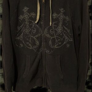 Ed Hardy Black Graphic Hoodie